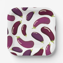 Plaque en papier imprimée de l'aubergine
