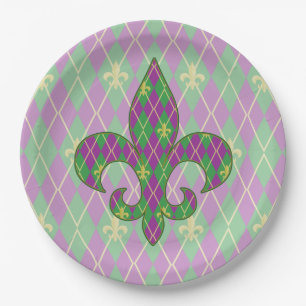 Assiettes En Carton Plaque en papier Jacquard carnaval