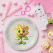 Assiettes En Carton Plaque en papier jaune (Fête)