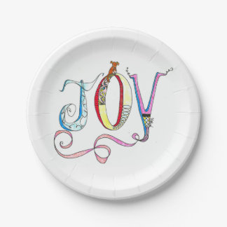 Assiettes En Carton Plaque en papier Joy 7"