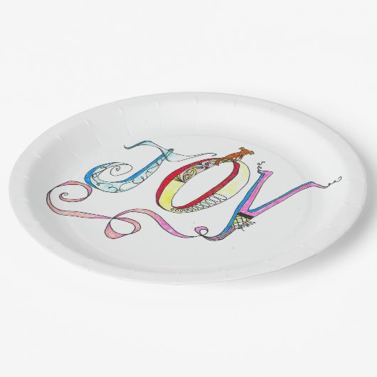 Assiettes En Carton Plaque en papier Joy 9" (Angle)