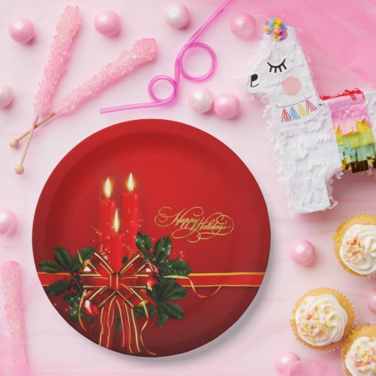 Assiettes En Carton Plaque en papier Joyeux jours fériés (Fête)