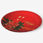 Assiettes En Carton Plaque en papier Joyeux jours fériés (Angle)