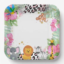 Plaque en papier Jungle Girls