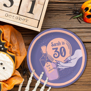Assiettes En Carton Plaque en papier magique mystique d'Halloween perd