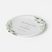 Assiettes En Carton plaque en papier mariage à branche d'olivier (Angle)