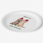 Assiettes En Carton Plaque en papier Meowy Christmas Kitten (Angle)