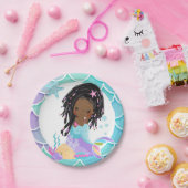 Assiettes En Carton Plaque en papier merisier peau foncée (Fête)