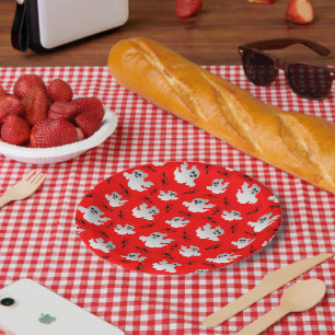 Assiettes En Carton Plaque en papier mignonne Halloween Ghosts