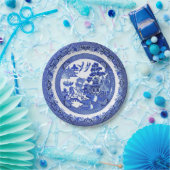Assiettes En Carton Plaque en papier Motif bleu saule (Fête)
