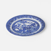 Assiettes En Carton Plaque en papier Motif bleu saule (Angle)