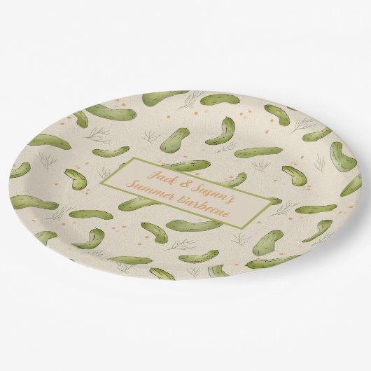 Assiettes En Carton Plaque en papier Motif de chiche d'été (Angle)