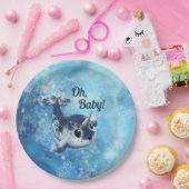 Assiettes En Carton Plaque en papier Narwhal Bubbly Baby (Fête)