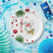 Assiettes En Carton Plaque en papier Noel écureuil (Fête)