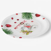 Assiettes En Carton Plaque en papier Noel écureuil (Angle)