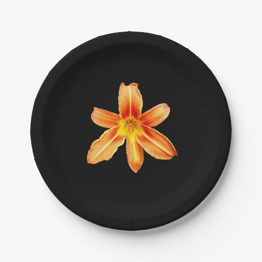 Assiettes En Carton Plaque en papier orange Tiger (Devant)