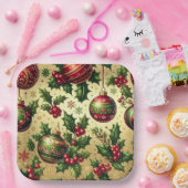 Assiettes En Carton Plaque en papier ornement de Noël (Fête)