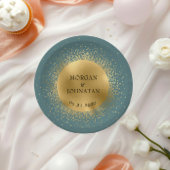 Assiettes En Carton Plaque en papier Pastel Celestie Gold Moon