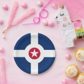 Assiettes En Carton Plaque en papier patriotique avec drapeau d'Indian (Fête)