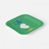 Assiettes En Carton Plaque en papier Peace Love & Hanoukka (Angulaire)