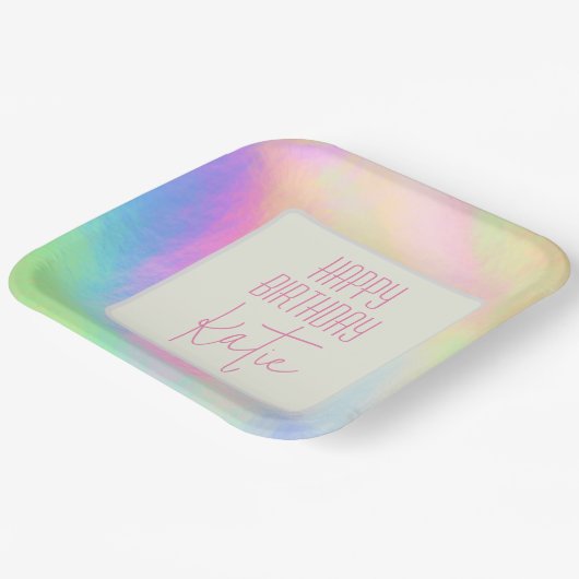 Assiettes En Carton Plaque en papier peint pastel (Angulaire)