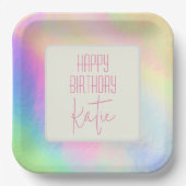 Assiettes En Carton Plaque en papier peint pastel (Recto)