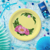 Assiettes En Carton Plaque en papier Pink Peonies (Fête)