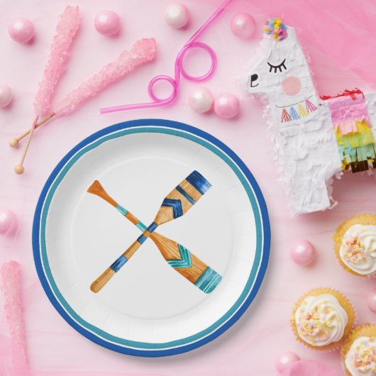 Assiettes En Carton Plaque en papier pour aviron nautique (Fête)