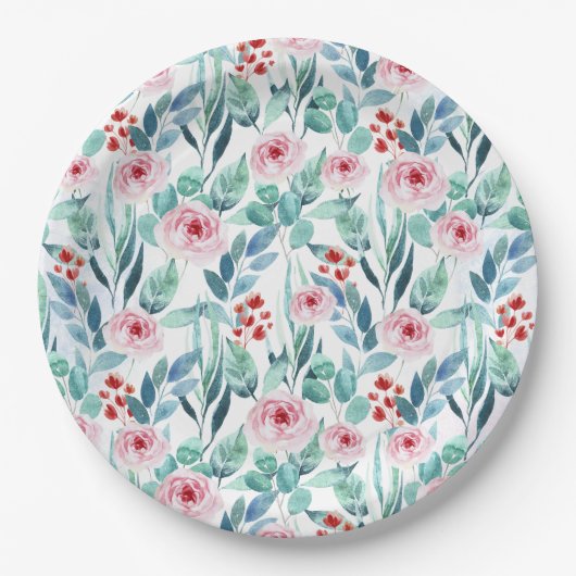 Assiettes En Carton Plaque en papier pour baby shower avec design mign (Devant)