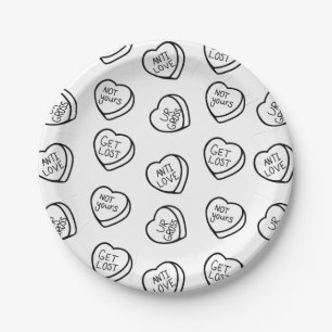 Assiettes En Carton Plaque en papier pour bonbons de la Saint-Valentin