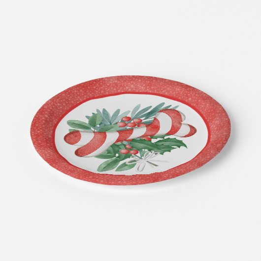 Assiettes En Carton Plaque en papier pour chien de Noël (Angle)