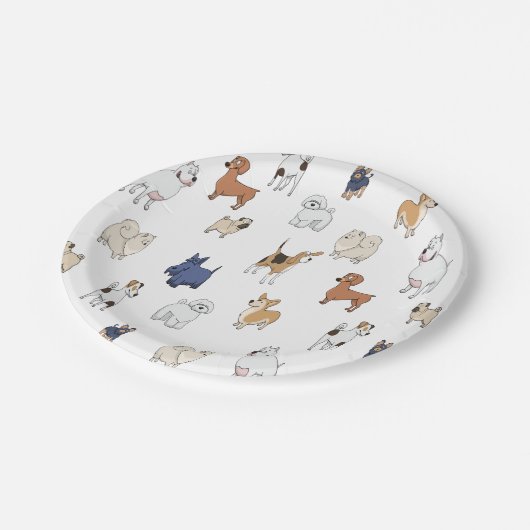 Assiettes En Carton Plaque en papier pour chiens (Angle)