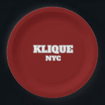 Assiettes En Carton Plaque en papier pour club de voitures personnalis<br><div class="desc">Plaque Papier CUSTOMIZABLE Car Club. Modifiez les couleurs,  le texte,  les polices avant de commander.</div>