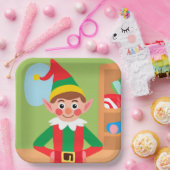 Assiettes En Carton Plaque en papier pour elfe de Noël (Fête)