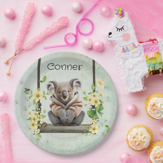 Assiettes En Carton Plaque en papier pour enfants Koala Bear (Fête)