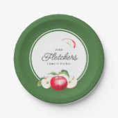 Assiettes En Carton Plaque en papier pour pommes rouges botaniques (Devant)