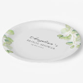 Assiettes En Carton Plaque en papier pour une douche nuptiale. (Angle)