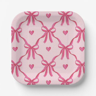 Assiettes En Carton Plaque en papier pour vaches roses douces