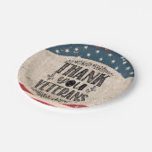 Assiettes En Carton Plaque en papier pour vétérans Merci (Angle)