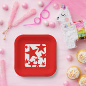 Assiettes En Carton Plaque en papier Red Star (Fête)