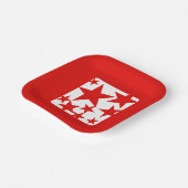Assiettes En Carton Plaque en papier Red Star (Angulaire)