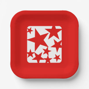 Assiettes En Carton Plaque en papier Red Star