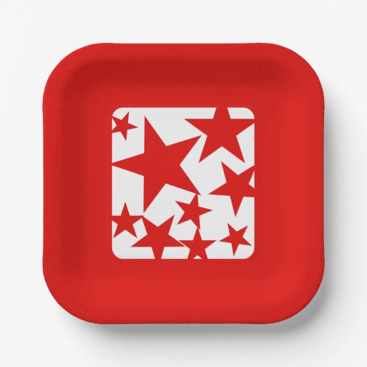Assiettes En Carton Plaque en papier Red Star (Recto)