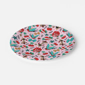 Assiettes En Carton Plaque en papier Rockabilly (Angle)