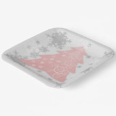 Assiettes En Carton Plaque en papier rose Festif de Noël (Angulaire)