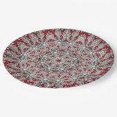 Assiettes En Carton Plaque en papier rouge de Noël (Angle)