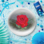 Assiettes En Carton Plaque en papier rouge rose classique (Fête)