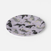 Assiettes En Carton Plaque en papier Schnauzer et Bones (Angle)