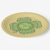 Assiettes En Carton Plaque en papier Shamrock celtique (Angle)