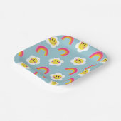 Assiettes En Carton Plaque en papier Smiley Arc-en-ciel (Angulaire)